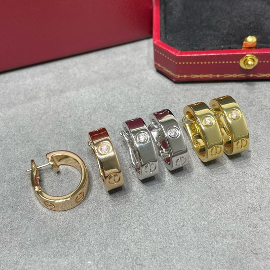[Violet JW]LOVE 5.5MM 1 DIAMOND EARRINGS