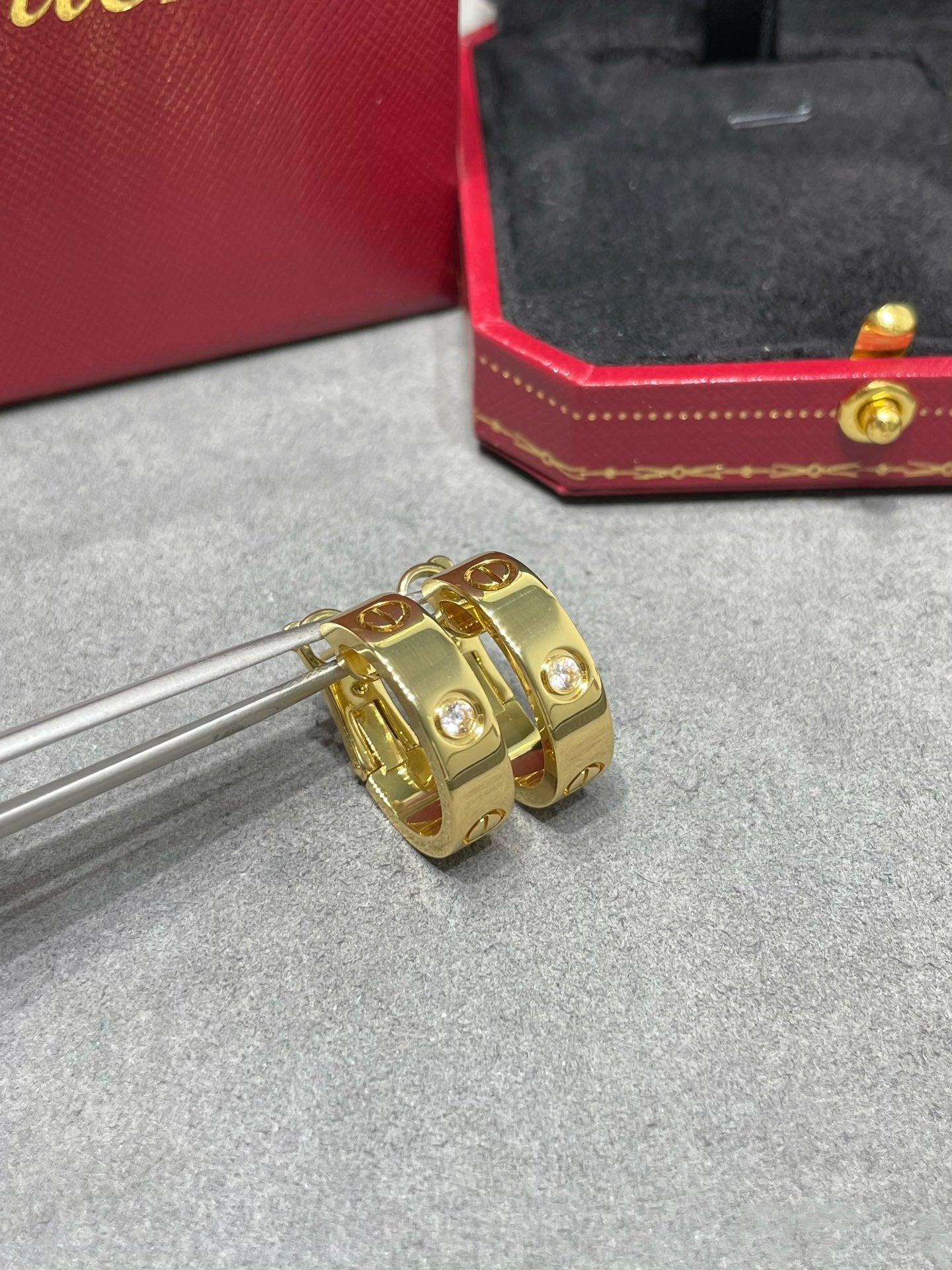 [Violet JW]LOVE 5.5MM 1 DIAMOND EARRINGS