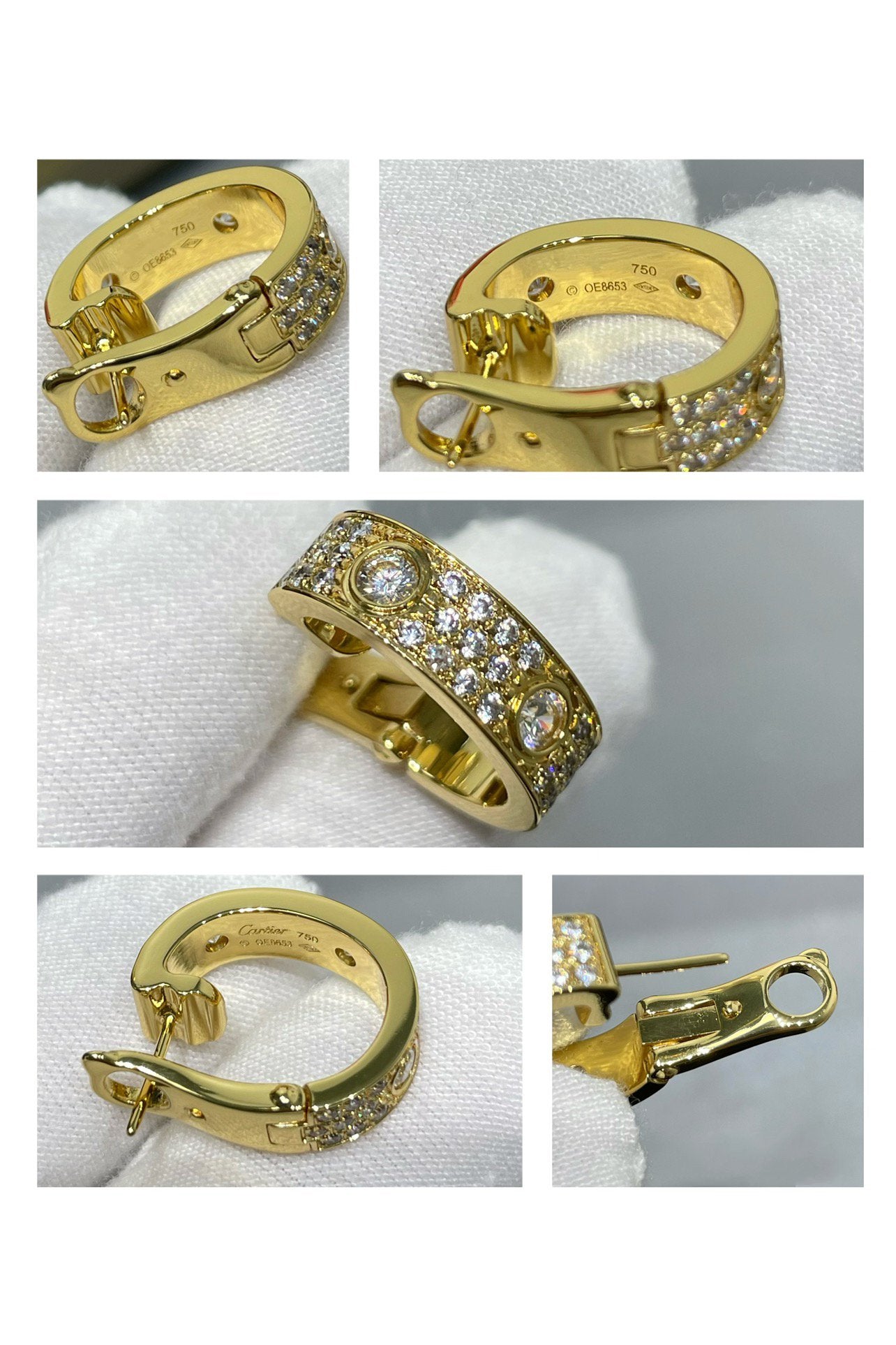 [Violet JW]LOVE 5.5MM DIAMOND PAVED EARRINGS