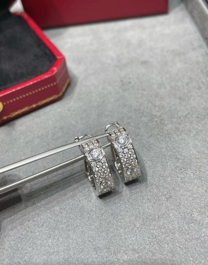[Violet JW]LOVE 5.5MM DIAMOND PAVED EARRINGS
