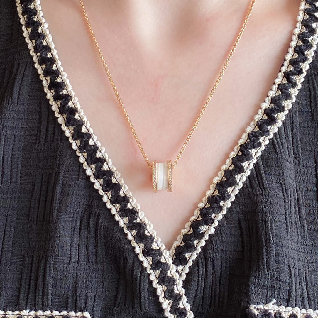 [Violet JW]ZERO 1 DIAMOND CERAMIC NECKLACE