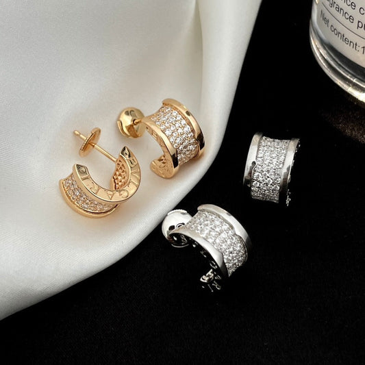 [Violet JW]ZERO 1 DIAMOND PAVED EARRINGS