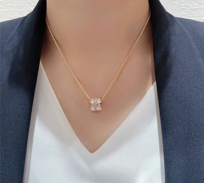 [Violet JW]BEE LOVE DIAMOND PAVED 3 ROW NECKLACE