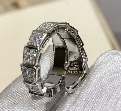 [Violet JW]SERPENTI RING SILVER DIAMOND PAVED