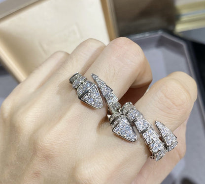 [Violet JW]SERPENTI LARGE RING SILVER DIAMOND PAVED