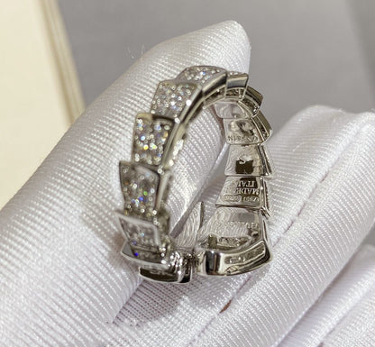 [Violet JW]SERPENTI LARGE RING SILVER DIAMOND PAVED