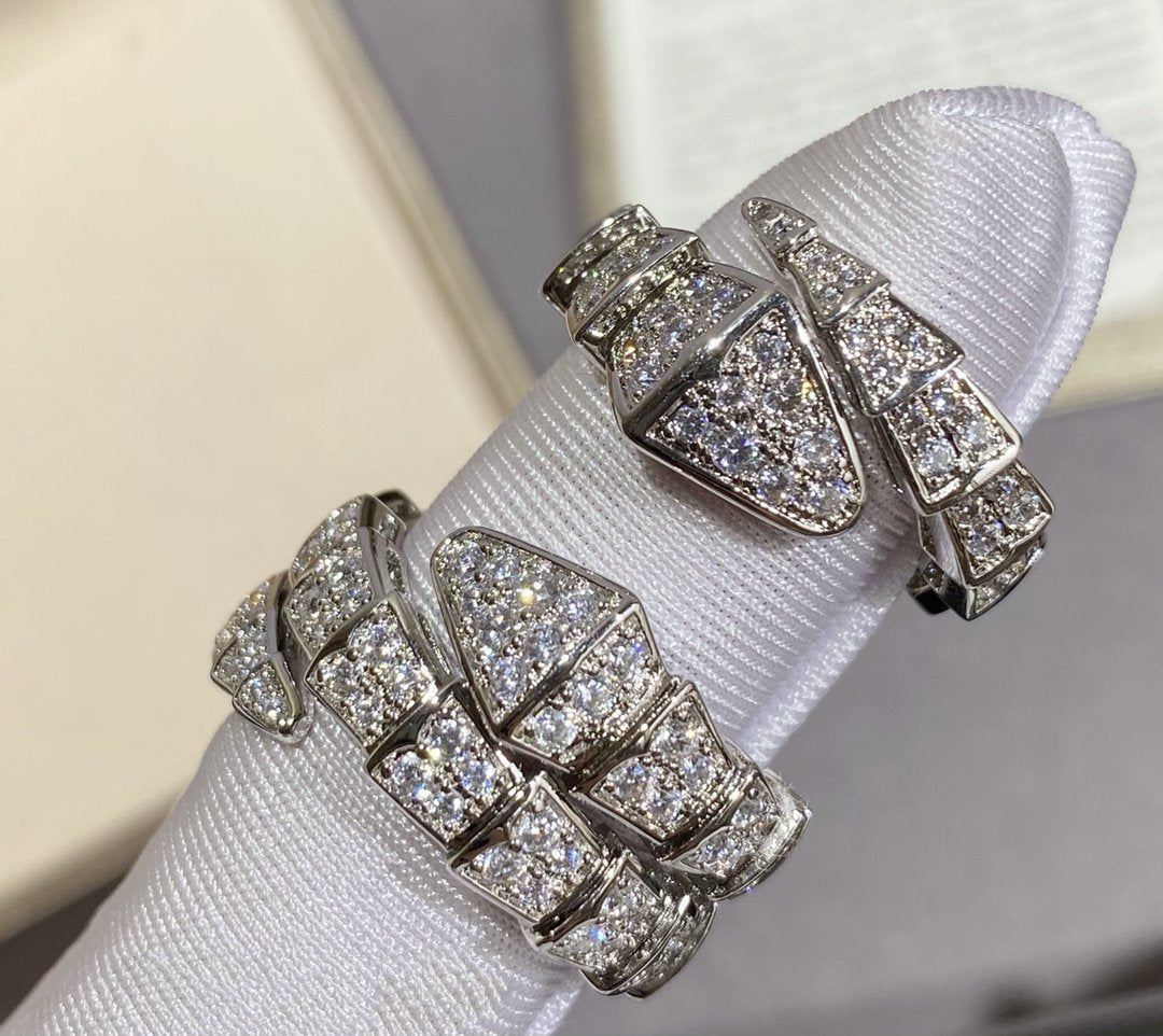 [Violet JW]SERPENTI LARGE RING SILVER DIAMOND PAVED