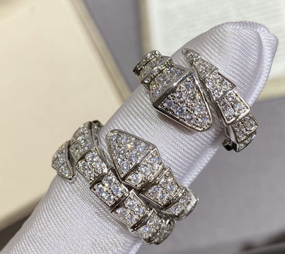 [Violet JW]SERPENTI LARGE RING SILVER DIAMOND PAVED