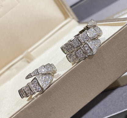 [Violet JW]SERPENTI LARGE RING SILVER DIAMOND PAVED