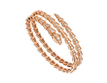 [Violet JW]SERPENTI BRACELET PINK GOLD DIAMOND DOUBLE ROW