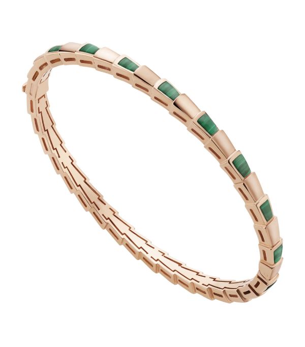 [Violet JW]SERPENTI BRACELET PINK GOLD MALACHITE