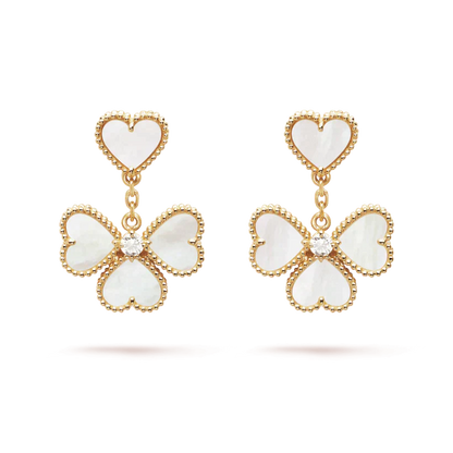 [Violet JW]CLOVER SWEET WHITE MOP EARRINGS