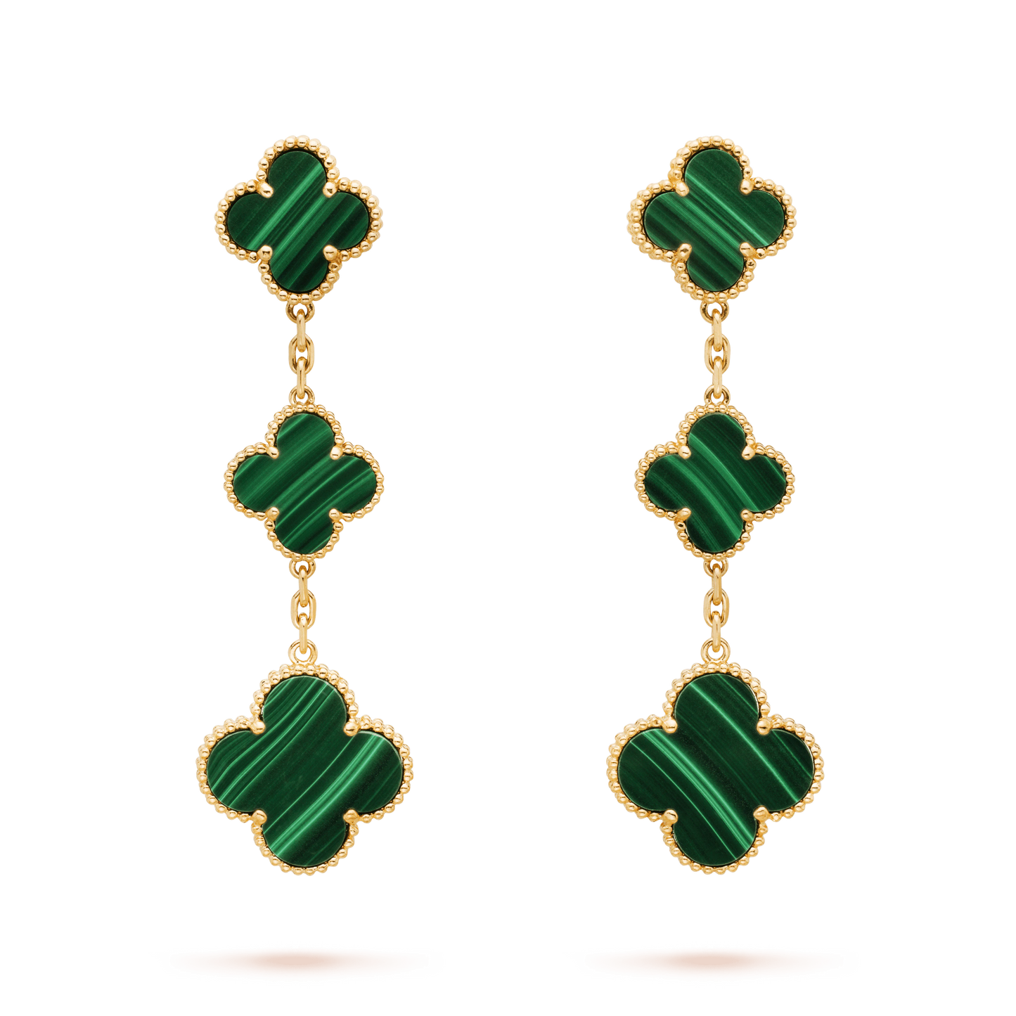 [Violet JW]CLOVER MALACHITE 3 MOTIFS GOLD