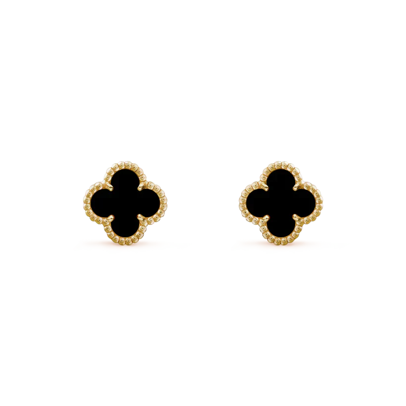 [Violet JW]CLOVER MINI 9.5MM BLACK MOP EARRINGS