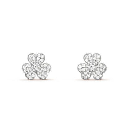 [Violet JW]CLOVER COMOS DIAMOND EARRINGS SILVER