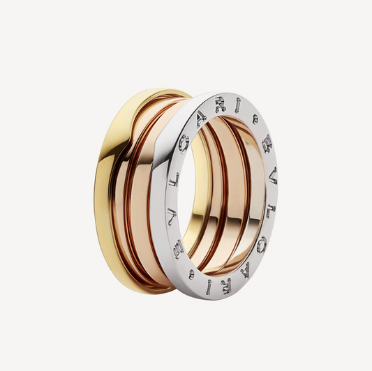 [Violet JW]ZERO 1 THREE-BAND ROSE WHITE AND YELLOW RING