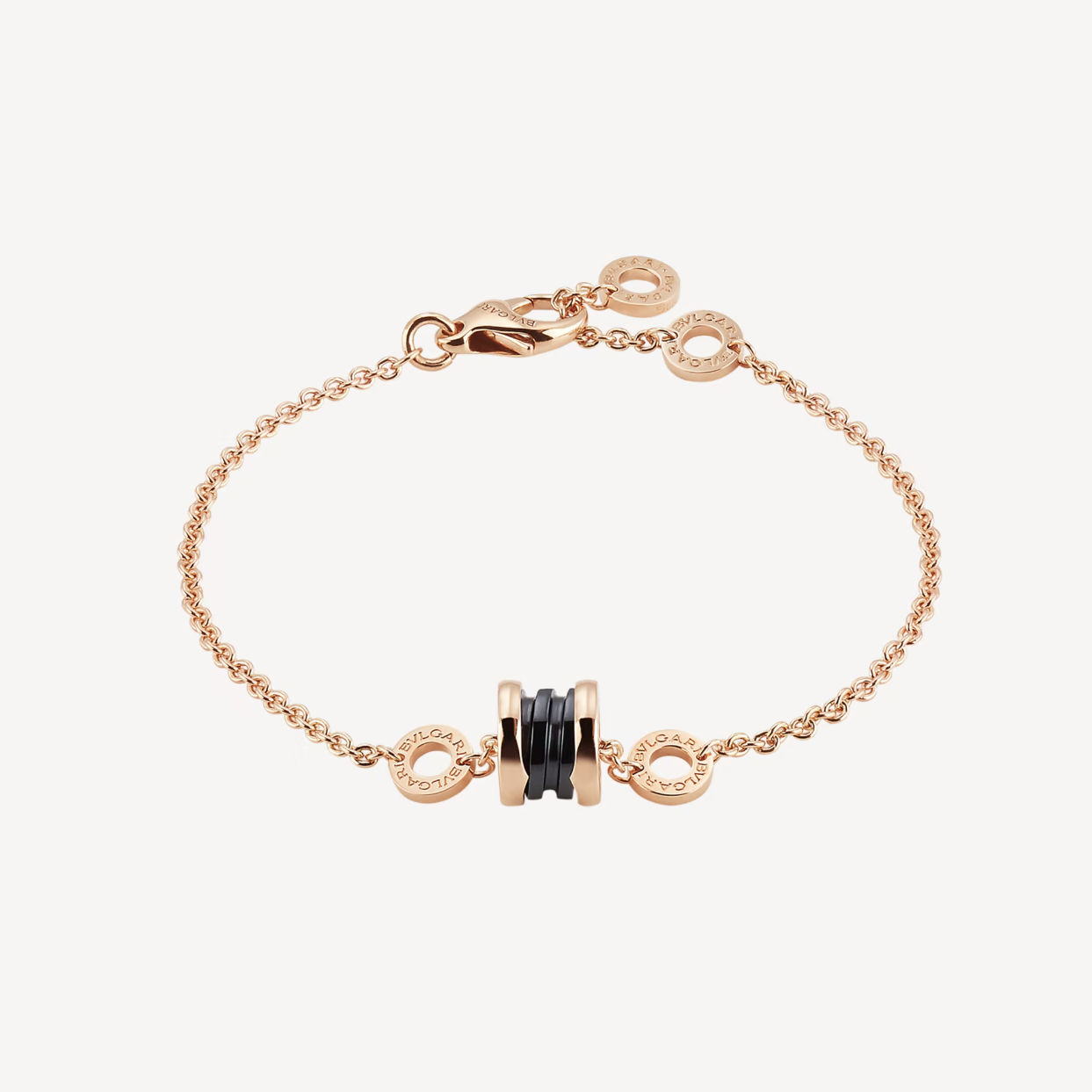 [Violet JW]ZERO 1 SOFT PINK GOLD AND BLACK CERAMIC BRACELET