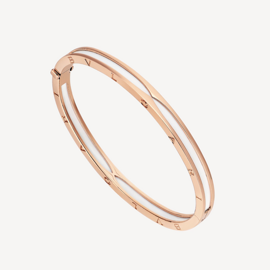 [Violet JW]ZERO 1 PINK GOLD WITH WHITE CERAMIC BRACELET