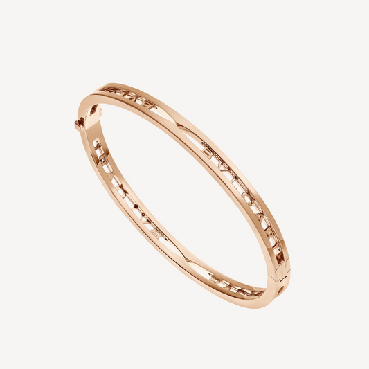 [Violet JW]ZERO 1 SPIRAL LOGO PINK GOLD BRACELET