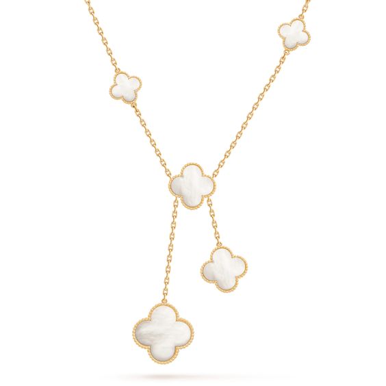 [Violet JW]CLOVER MOTHER OF PEARL NECKLACE 6 MOTIF