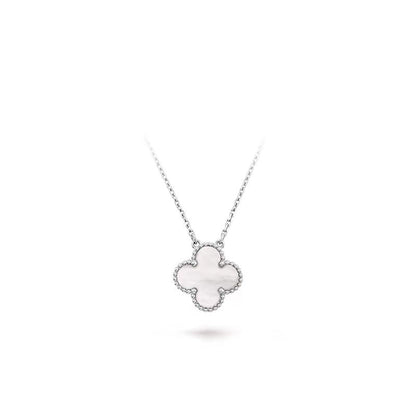 [Violet JW]CLOVER 15MM MEDIUM WHITE MOP NECKLACE