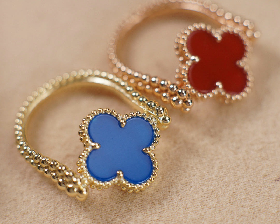 [Violet JW]CLOVER RIVERSIBLE ROSE GOLD RING