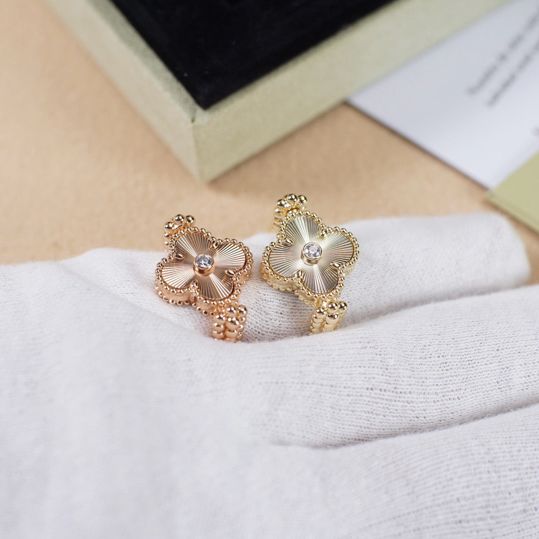 [Violet JW]CLOVER RIVERSIBLE ROSE GOLD RING
