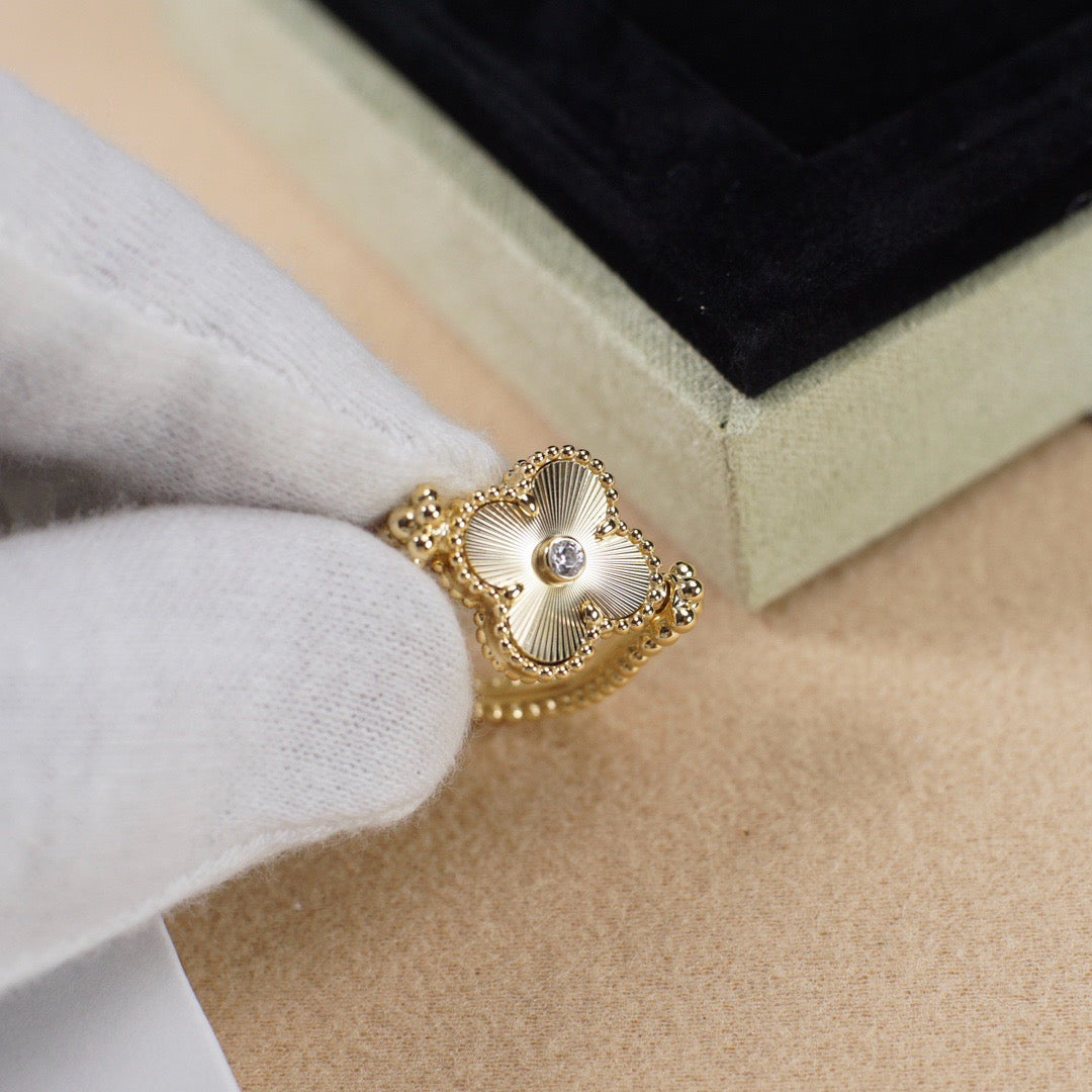 [Violet JW]CLOVER RIVERSIBLE ROSE GOLD RING