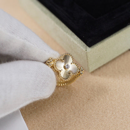 [Violet JW]CLOVER RIVERSIBLE ROSE GOLD RING