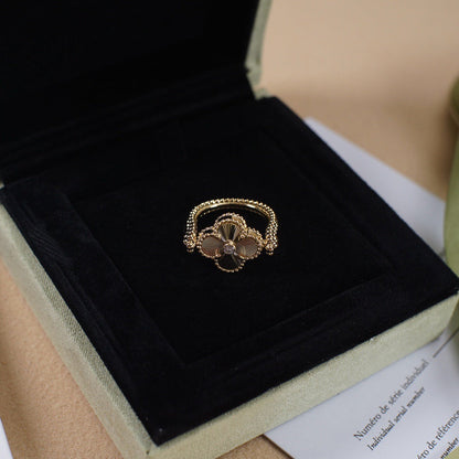 [Violet JW]CLOVER RIVERSIBLE ROSE GOLD RING