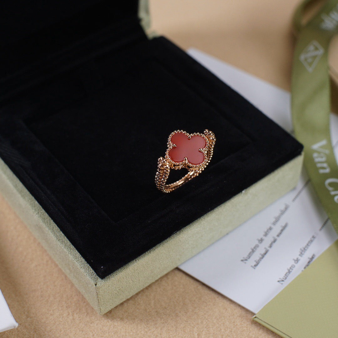 [Violet JW]CLOVER RIVERSIBLE ROSE GOLD RING