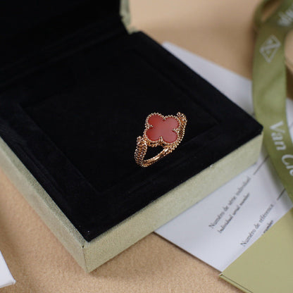[Violet JW]CLOVER RIVERSIBLE ROSE GOLD RING