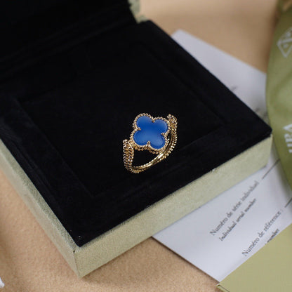 [Violet JW]CLOVER RIVERSIBLE ROSE GOLD RING