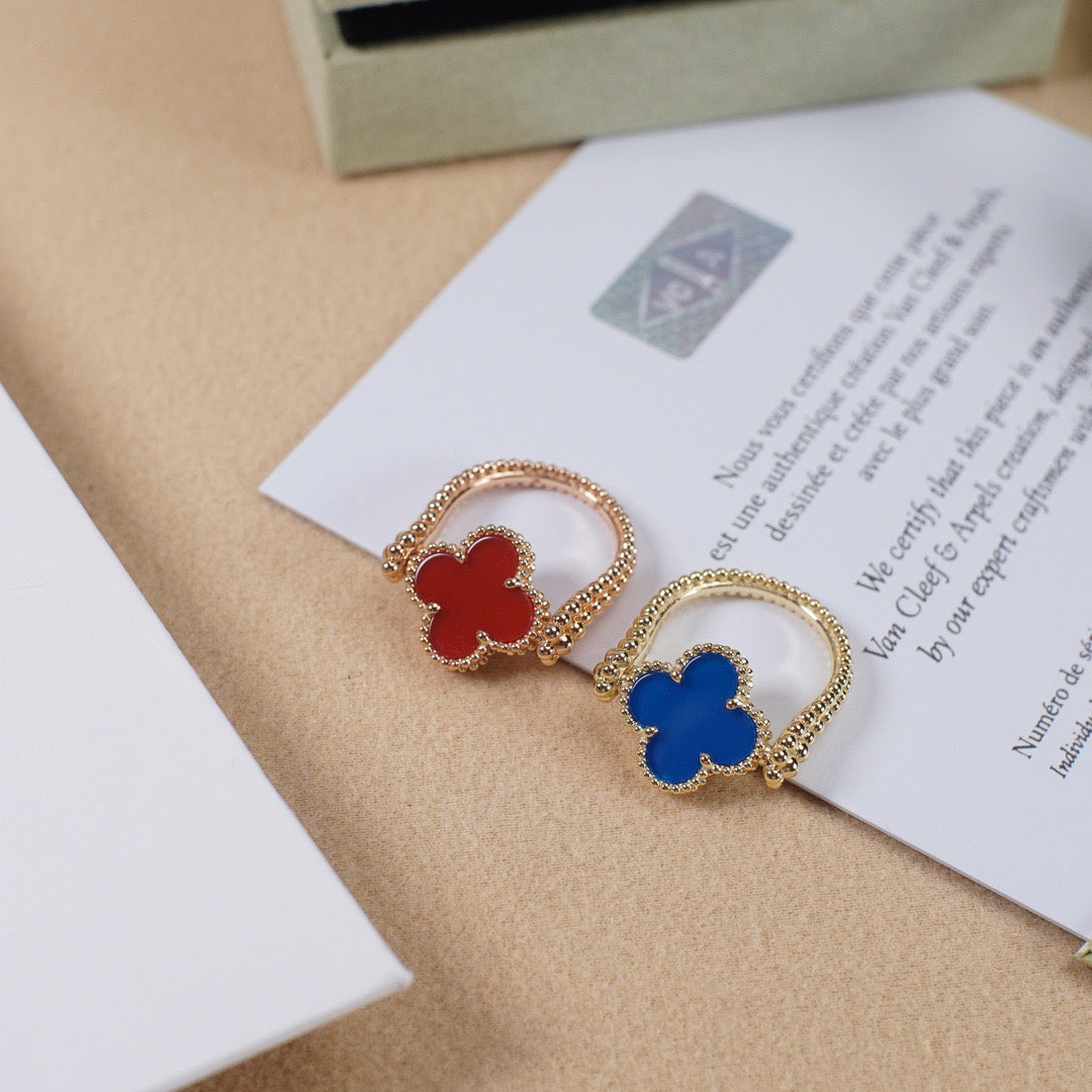 [Violet JW]CLOVER RIVERSIBLE ROSE GOLD RING