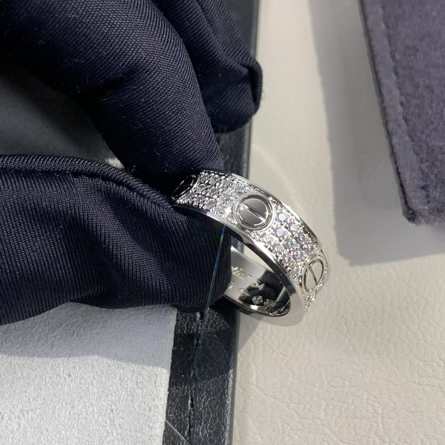 [Violet JW]LOVE RING 5.5MM DIAMONDS PAVED