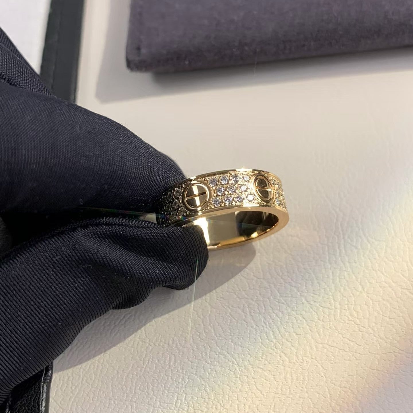 [Violet JW]LOVE RING 5.5MM DIAMONDS PAVED