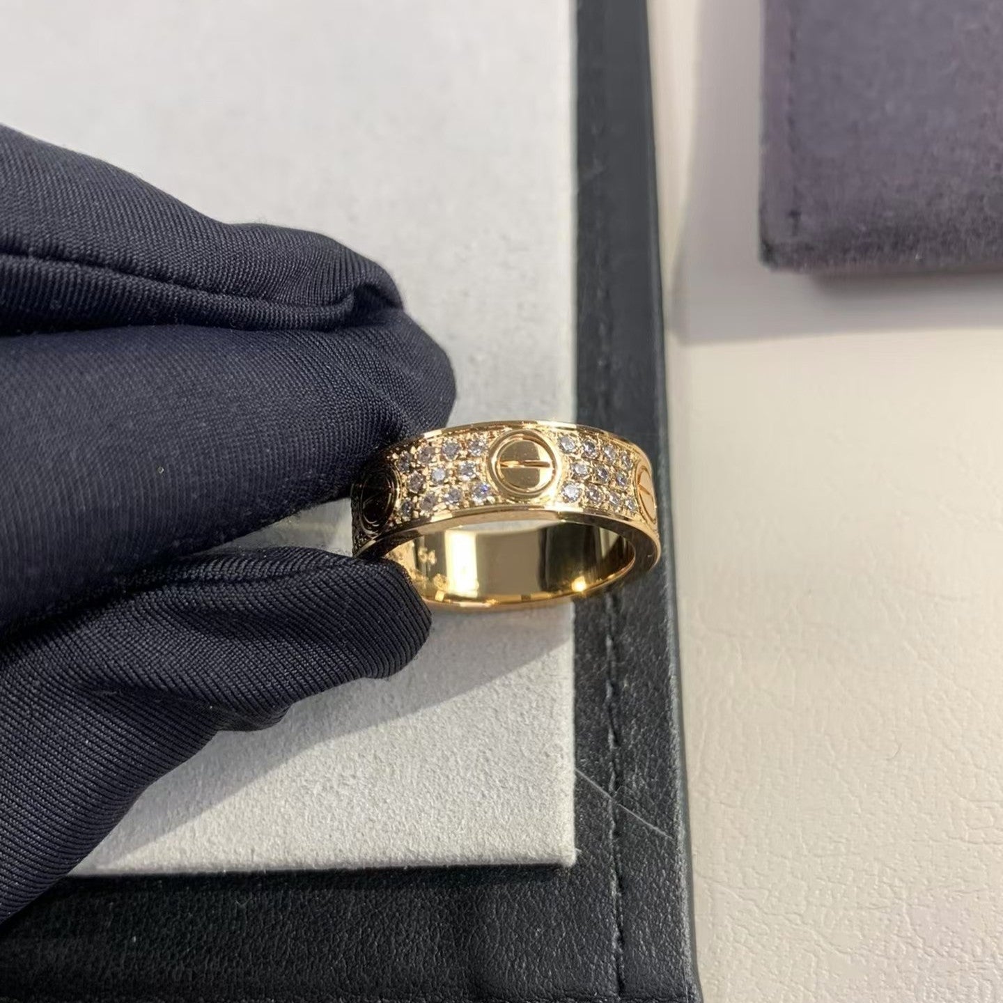 [Violet JW]LOVE RING 5.5MM DIAMONDS PAVED