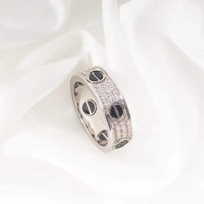 [Violet JW]LOVE RING 5.5MM DIAMONDS PAVED CERAMIC
