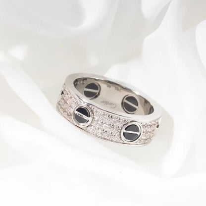 [Violet JW]LOVE RING 5.5MM DIAMONDS PAVED CERAMIC