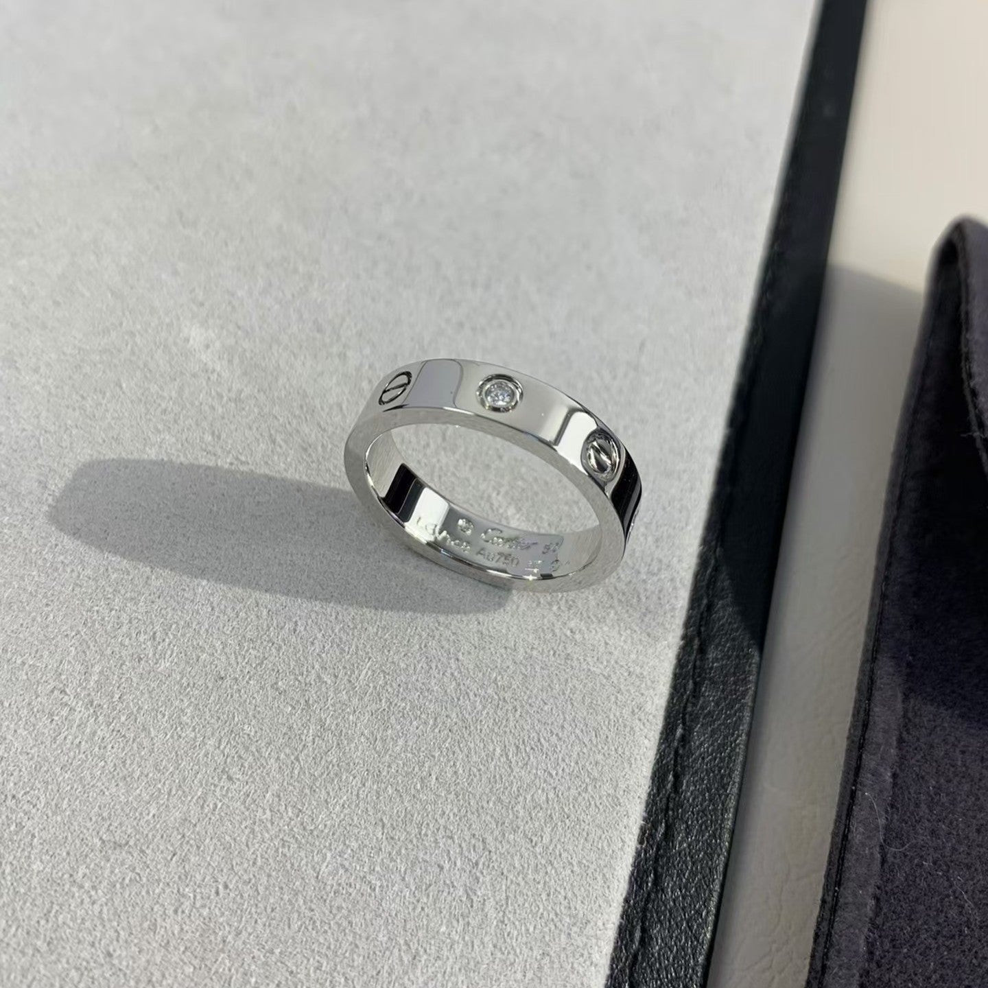 [Violet JW]LOVE RING 4MM 1 DIAMOND SILVER