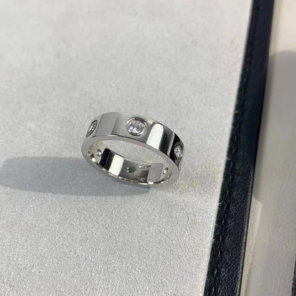[Violet JW]LOVE RING 5.5MM 6 DIAMONDS SILVER
