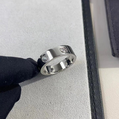 [Violet JW]LOVE RING 5.5MM 6 DIAMONDS SILVER