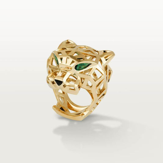 [Violet JW]HOLLOW LEOPARD HEAD RING