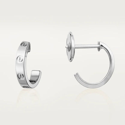 [Violet JW]LOVE EARRINGS 2.65MM SILVER