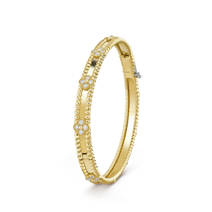 [Violet JW]CLOVER BRACELET 4MM DIAMONDS