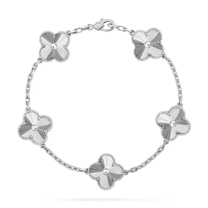 [Violet JW]CLOVER SILVER 5 MOTIFS BRACELET