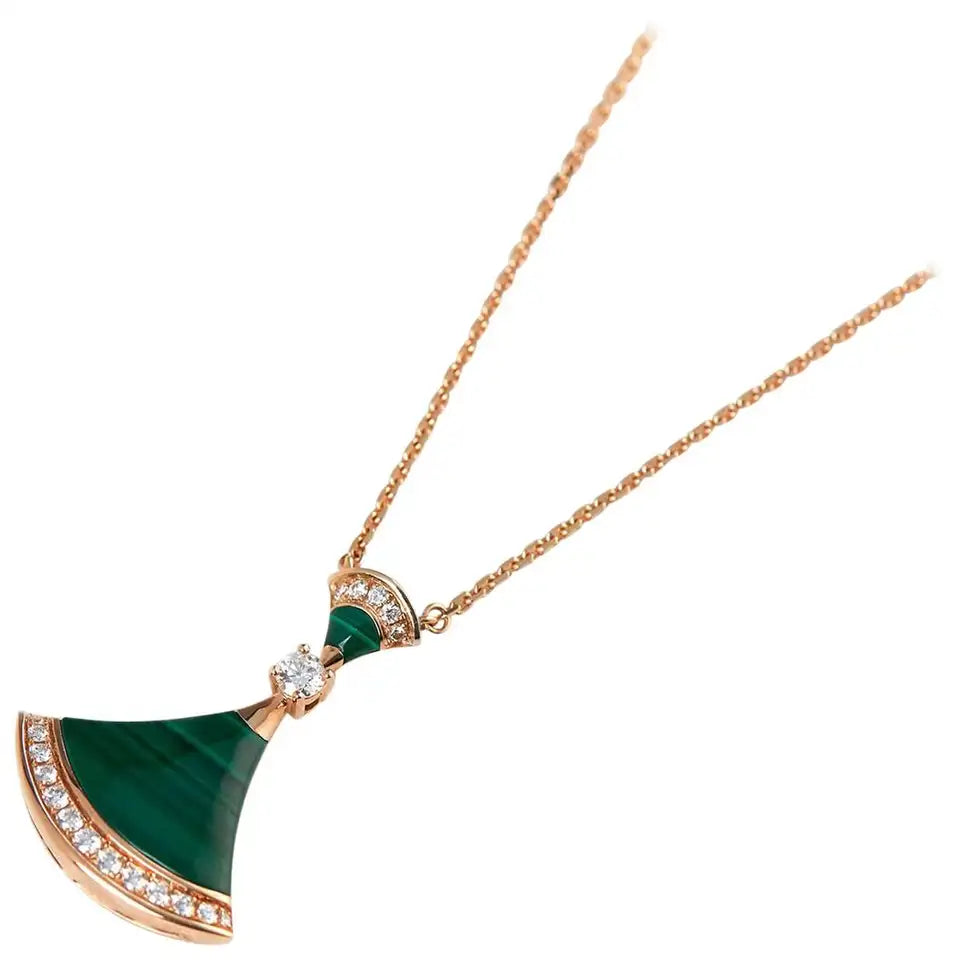 [Violet JW]DREAM NECKLACE MALACHITE DIAMOND