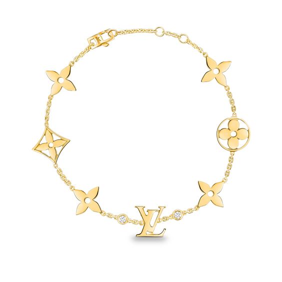 [Violet JW]STAR AND SUN 7 MOTIFS GOLD BRACELET