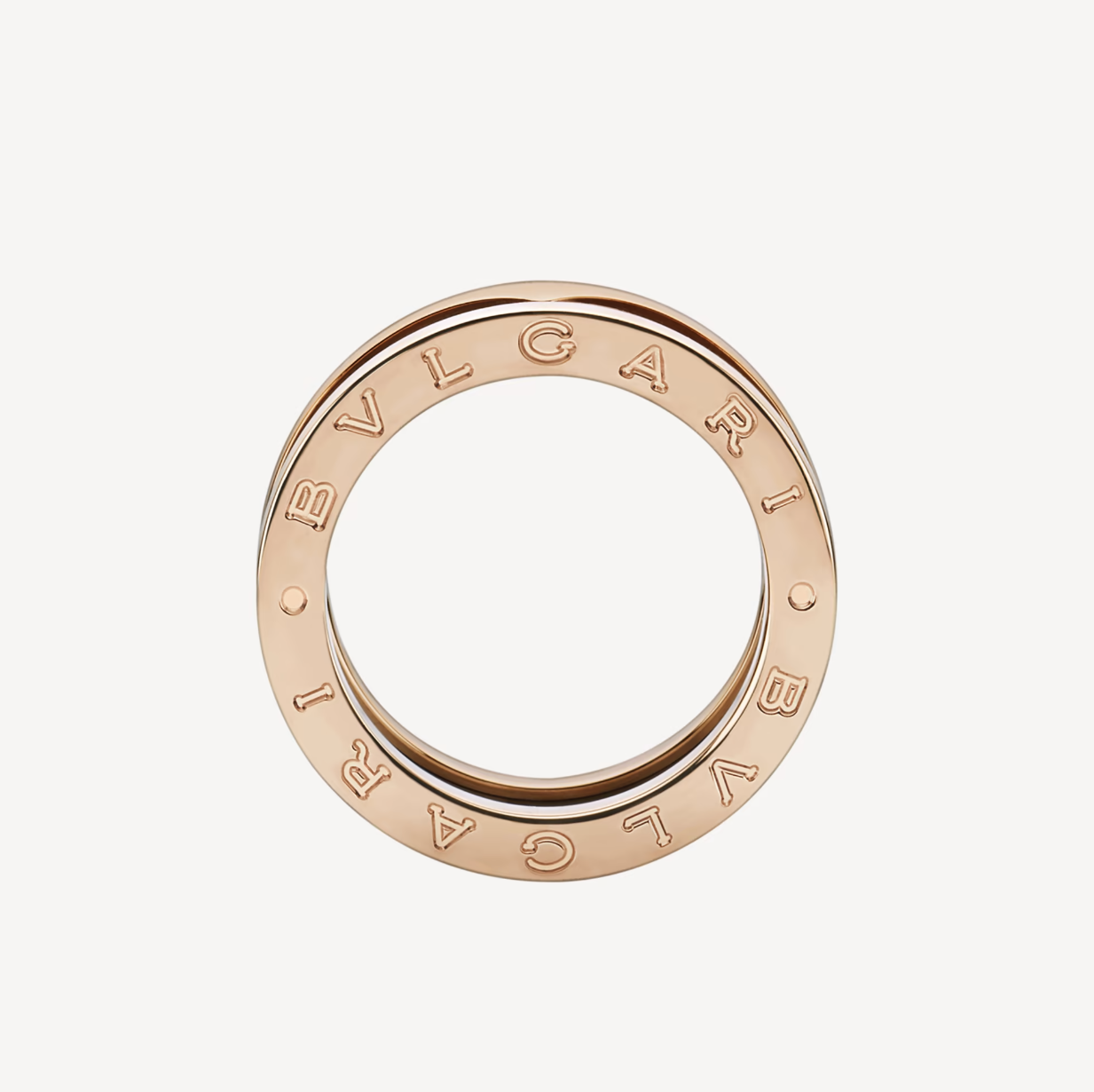 [[Violet JW]ZERO 1 TWO-BAND LOOPS AND BLACK CERAMIC PINK GOLD RING