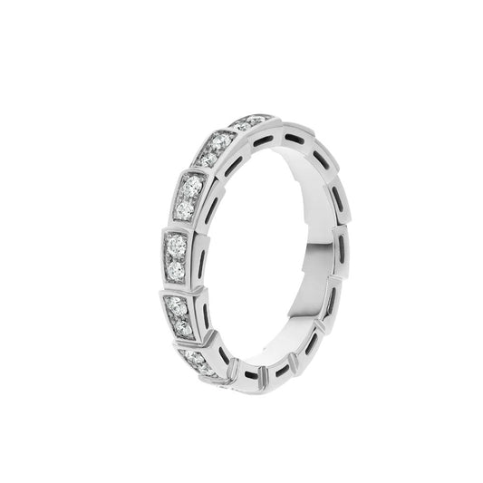 [Violet JW]SERPENTI RING SILVER DIAMOND PAVED 3MM